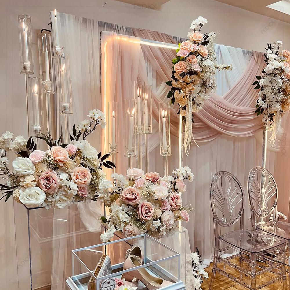 Rope Light Decoration - Wholesale Luxury Customized Measurement White Drapes