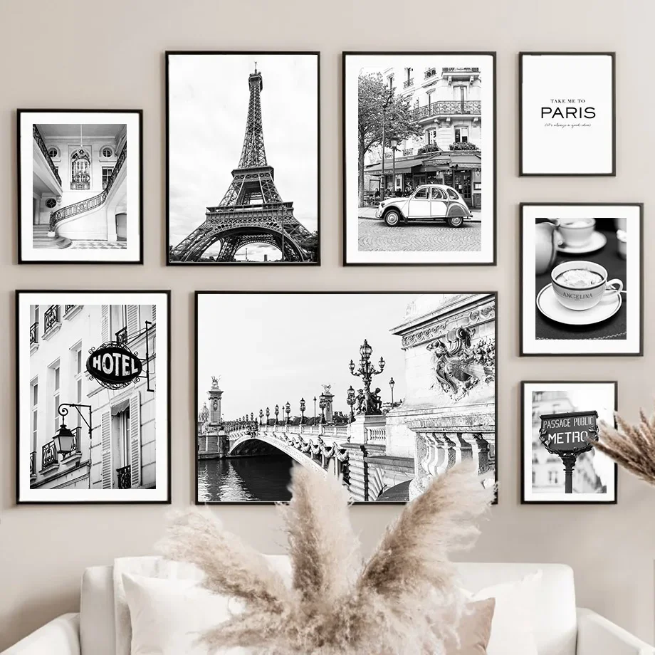 Home Decor Store - Black White Paris Towel Cafe Store