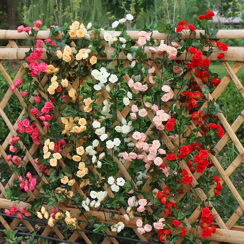 Home Decor Ai - Artificial Flowers Silk Rose Simulated Vine