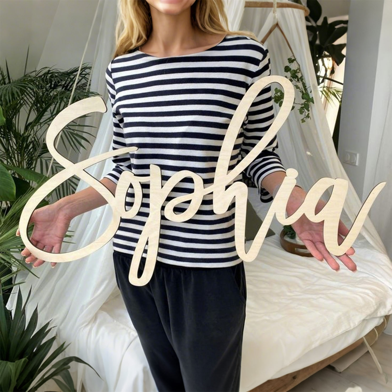 Home Decor Ideas - 1pc personalized wooden surname brand, custom