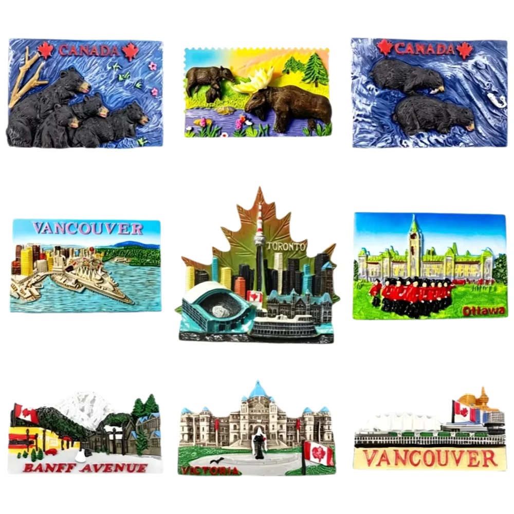 Home Decor Vancouver - Canada Fridge Magnet 3D Resin City