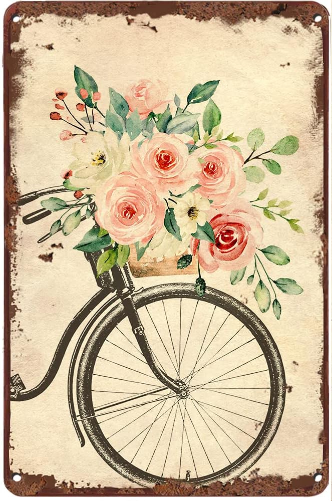 Home Decor Store - AOLDHYY Metal Tin Sign Bike with