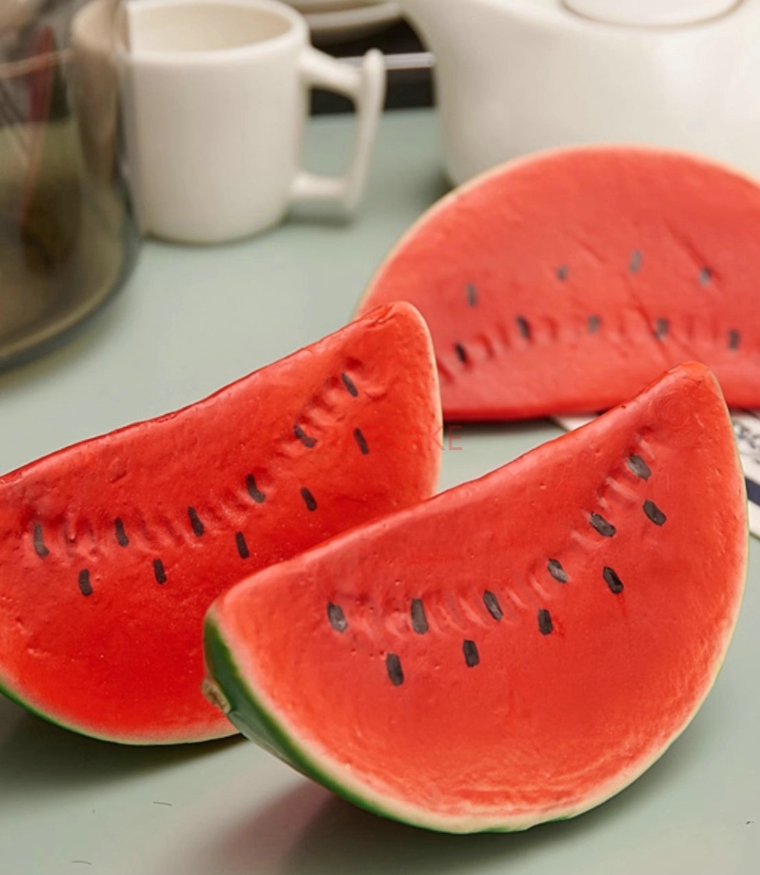 Home Decor Store - 1pcs Simulated fruit model, watermelon slices,