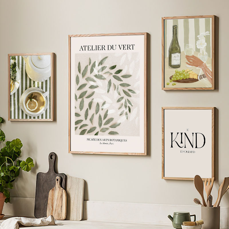 Modern Abstract Green Striped  - огляд і ціна Home Decor Green