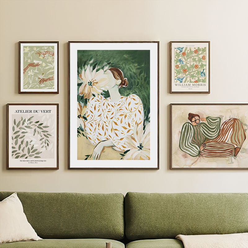 Modern Abstract Green Striped  - огляд і ціна Home Decor Green