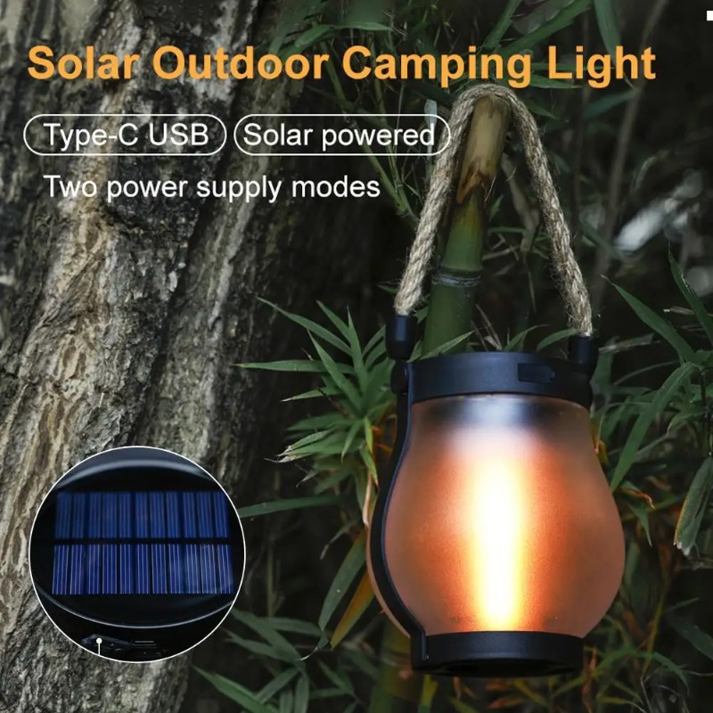 Solar Flame Lamp USB Rechargea - огляд і ціна Rope Light Decoration