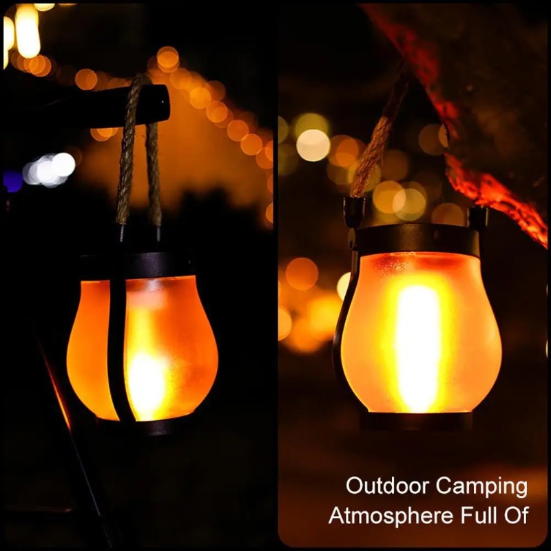 Solar Flame Lamp USB Rechargea - огляд і ціна Rope Light Decoration
