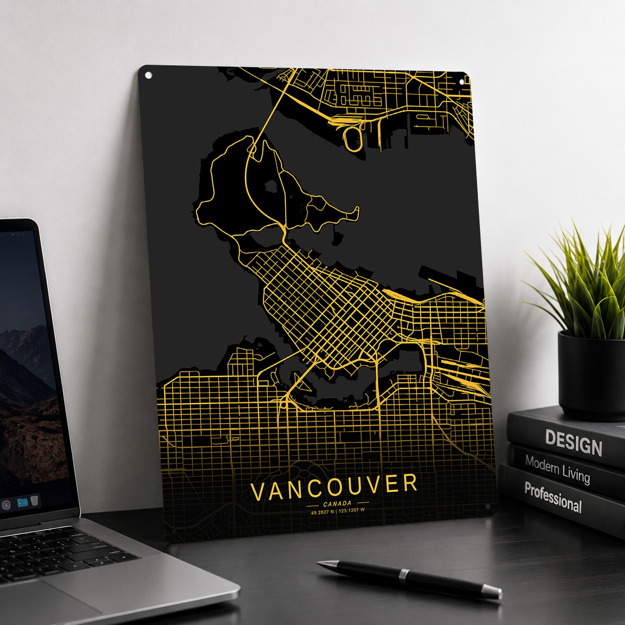 Golden Vancouver City Map 3D T - огляд і ціна Home Decor Vancouver