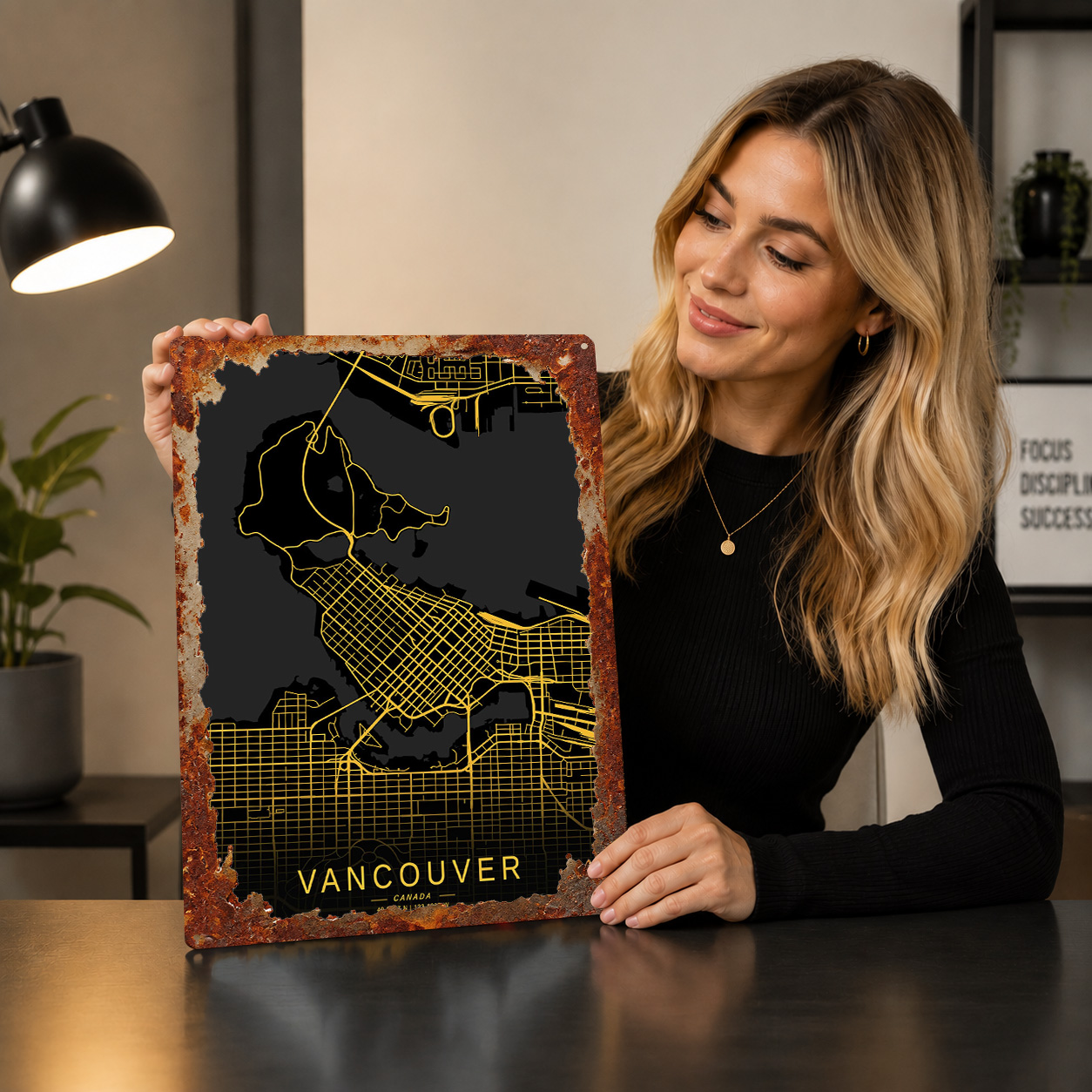 Golden Vancouver City Map 3D T - огляд і ціна Home Decor Vancouver