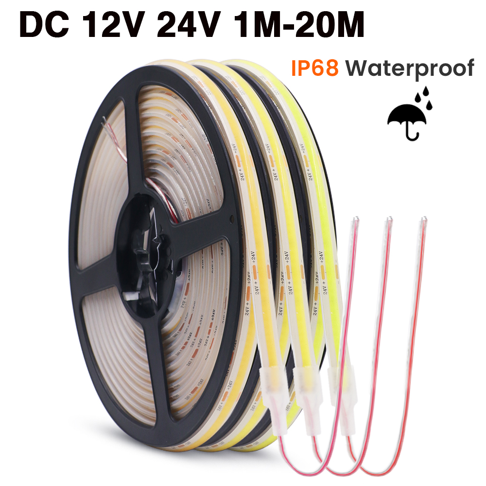 IP68 Waterproof COB Strip 12V  - огляд і ціна Rope Light Decoration
