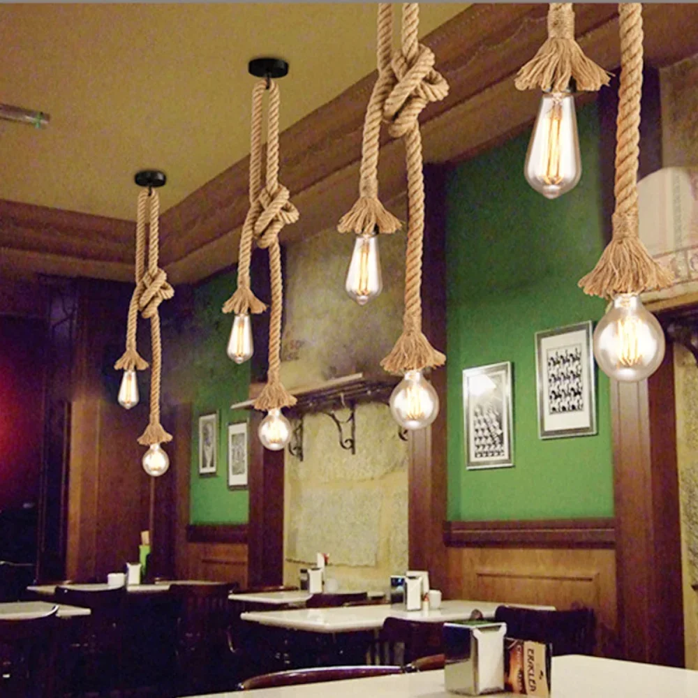 Industrial E27 Vintage Hemp Ro - огляд і ціна Rope Light Decoration