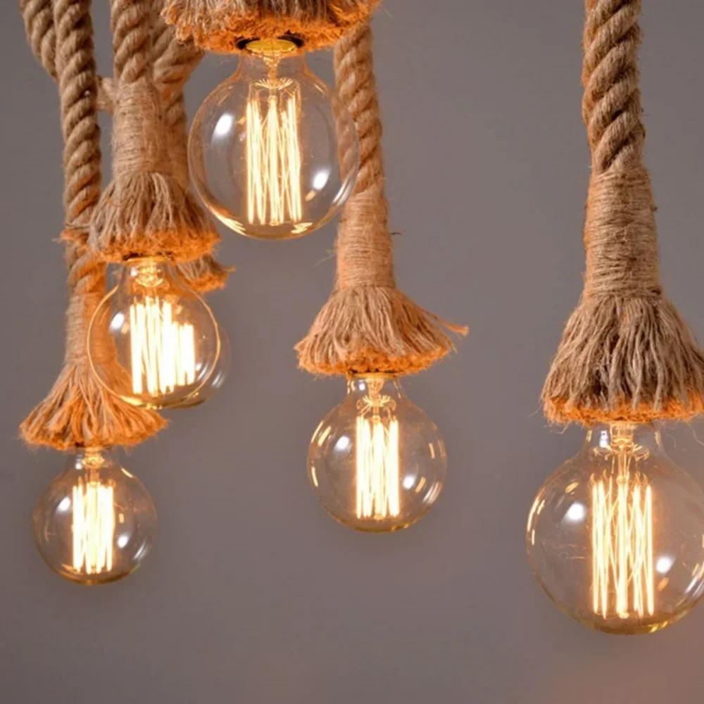 Industrial E27 Vintage Hemp Ro - огляд і ціна Rope Light Decoration