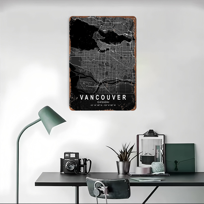 Vancouver Dark Map 3D Printed  - огляд і ціна Home Decor Vancouver