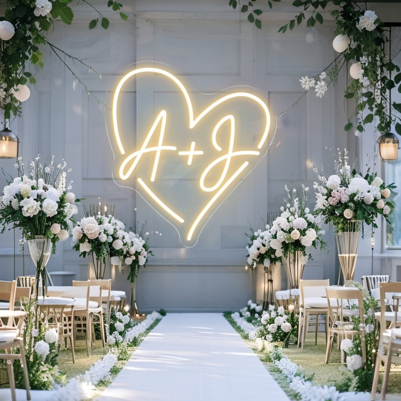 Custom Initials Heart LED Neon - огляд і ціна Home Decor Ideas