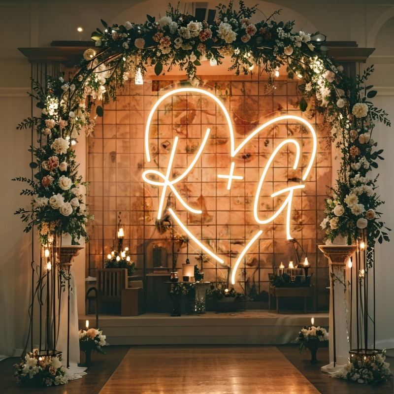 Custom Initials Heart LED Neon - огляд і ціна Home Decor Ideas