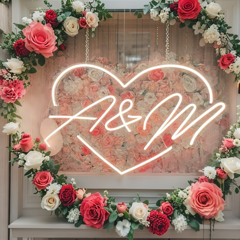 Custom Initials Heart LED Neon - огляд і ціна Home Decor Ideas