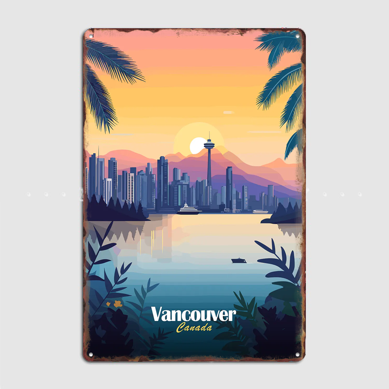 Vancouver Skyline Sunset Trave - огляд і ціна Home Decor Vancouver
