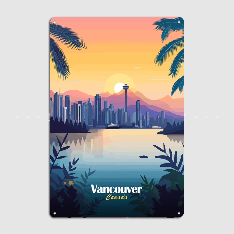 Vancouver Skyline Sunset Trave - огляд і ціна Home Decor Vancouver