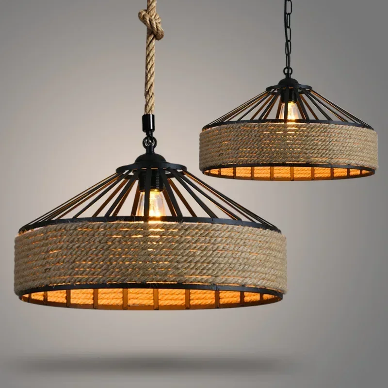 Spain Sisal Hemp Rope Pendant  - огляд і ціна Rope Light Decoration
