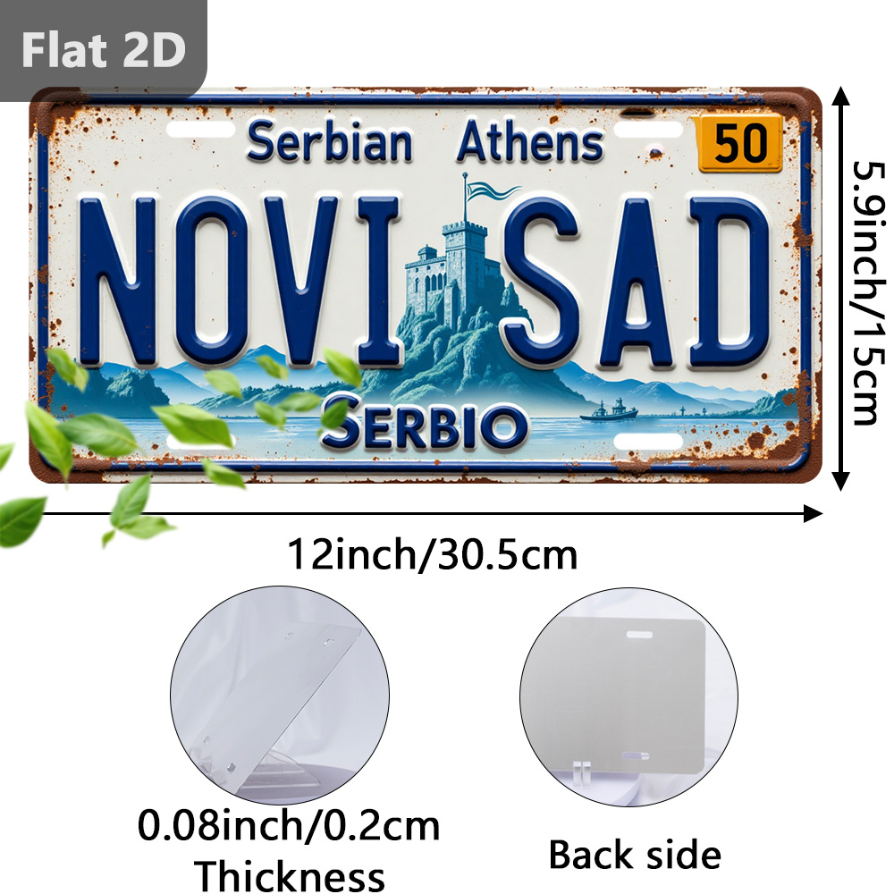 Vintage 2D Tin Sign Novi Sad C - огляд і ціна Home Decor Novi Sad