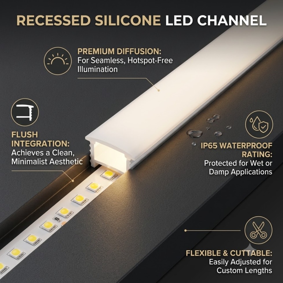 Recessed White Silicone Tube L - огляд і ціна Rope Light Decoration