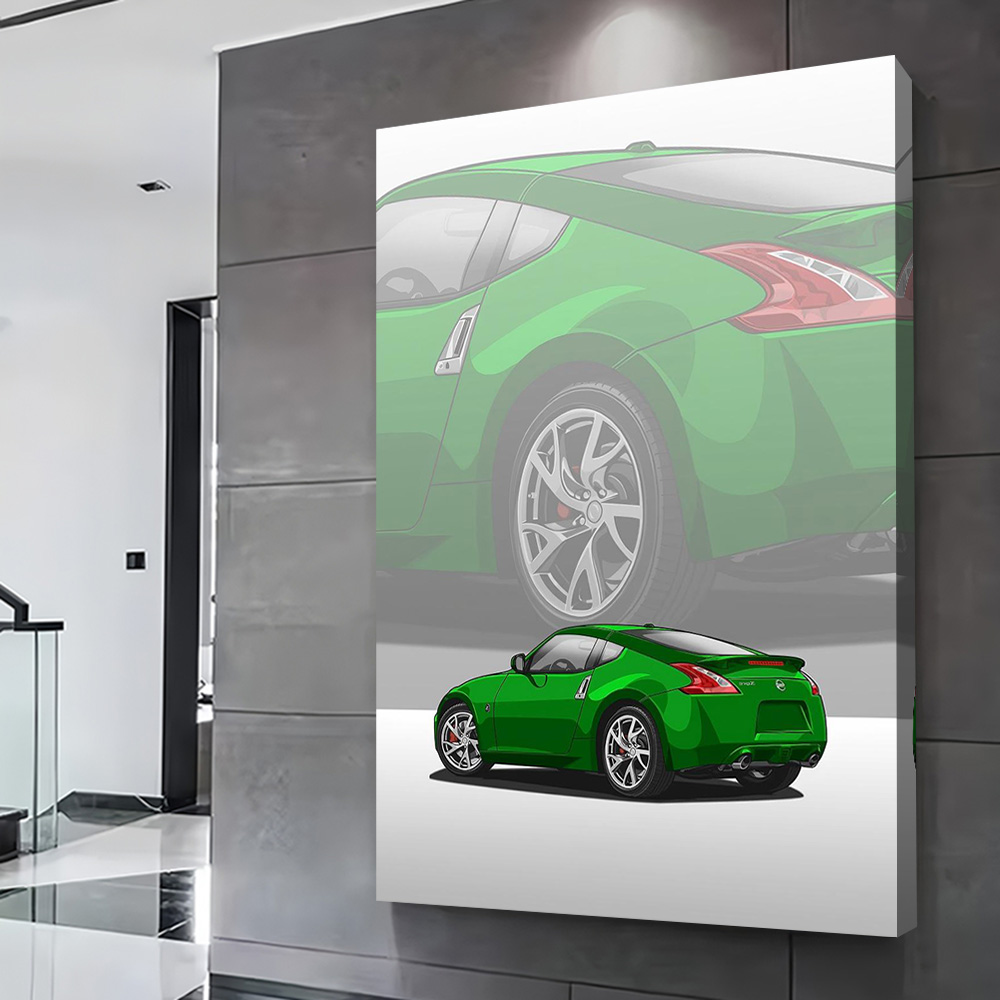 Green Sports 370Z Car Printing - огляд і ціна Home Decor Green