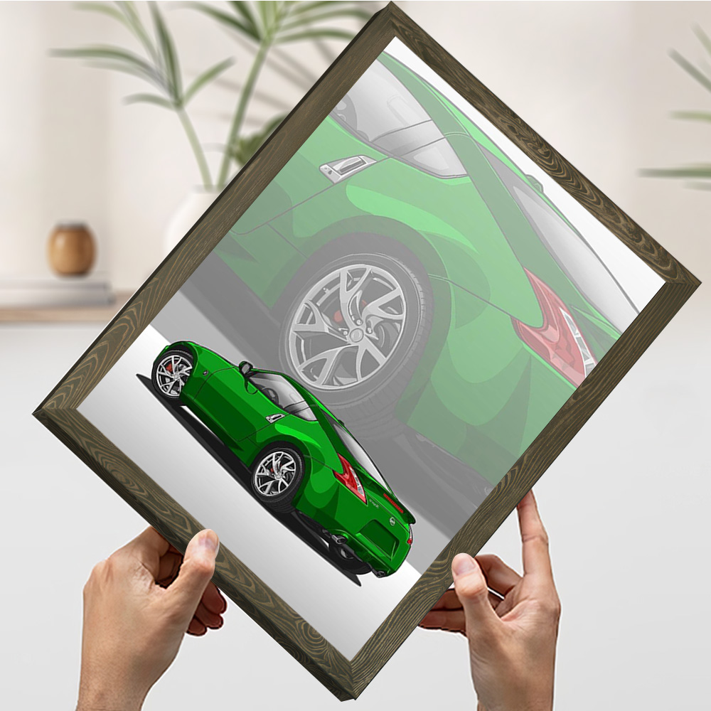 Green Sports 370Z Car Printing - огляд і ціна Home Decor Green