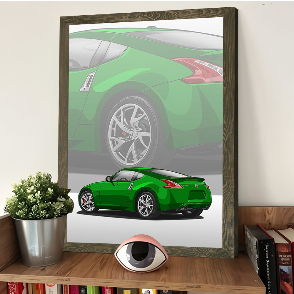 Green Sports 370Z Car Printing - огляд і ціна Home Decor Green