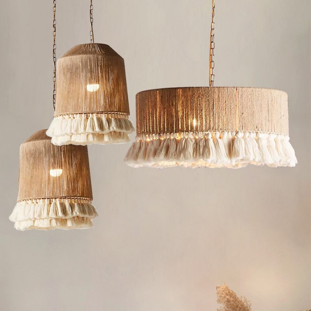 Bohemian Tassels Pendant Lamps - огляд і ціна Rope Light Decoration