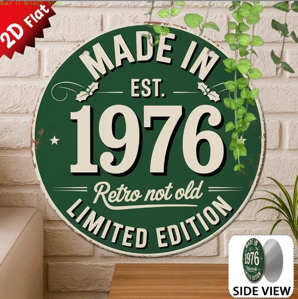 Made in 1976 Retro Not Old 2D  - огляд і ціна Home Decor Green