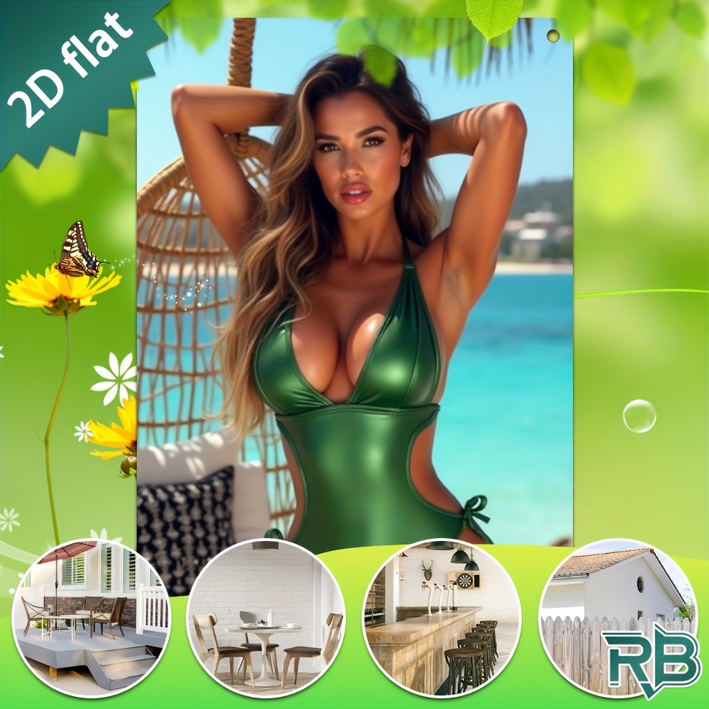 Vintage Green Swimsuit Beach G - огляд і ціна Home Decor Green
